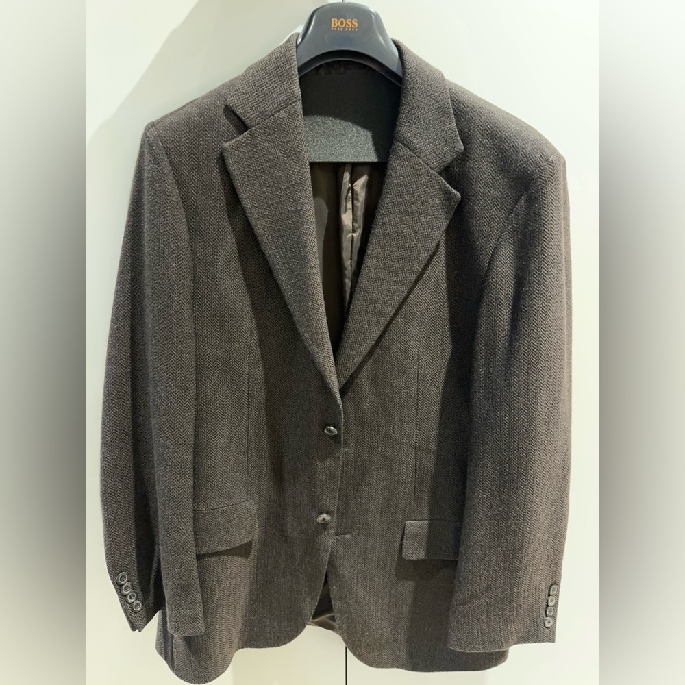 NWOT Hugo Boss “Maxwell” brown herringbone sport jacket
